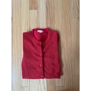 Crewcuts JCrew Girls Sadie Red Metallic Holiday Cardigan Sweater Size 12